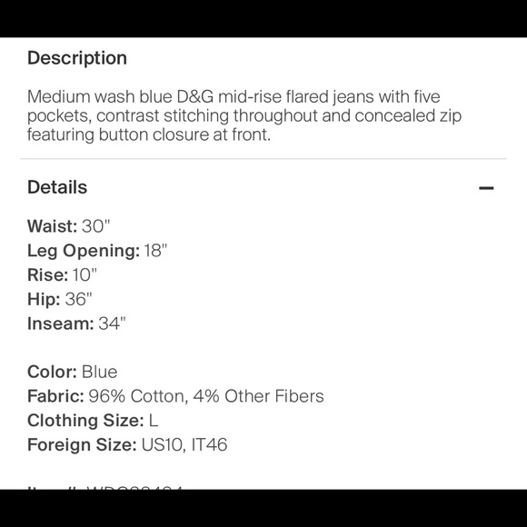 29/28 Dolce & Gabanna bootcut jeans. - Picture 6 of 7